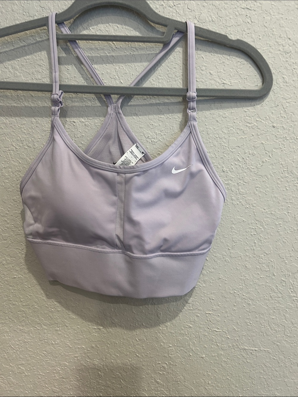 Nike Women's Light Lilac Strappy Sports Bra